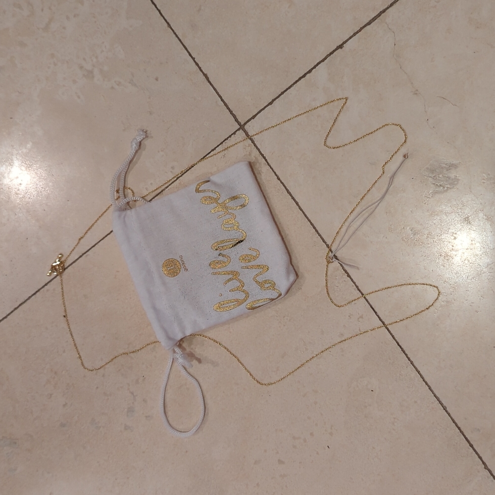 New Gorjana delicate gold toggle necklace